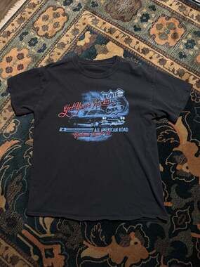 Vintage G54 Design Route 66 Get Your Kicks 1957 Corvette Graphic T-Shirt